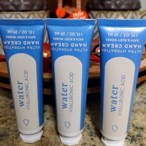 Bath & Body Works Water Hyaluronic Acid Hand Cream Bundle of 3